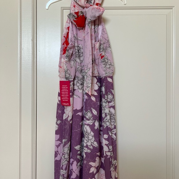 Badgley Mischka Purple and Pink Floral Dress - Picture 2 of 3